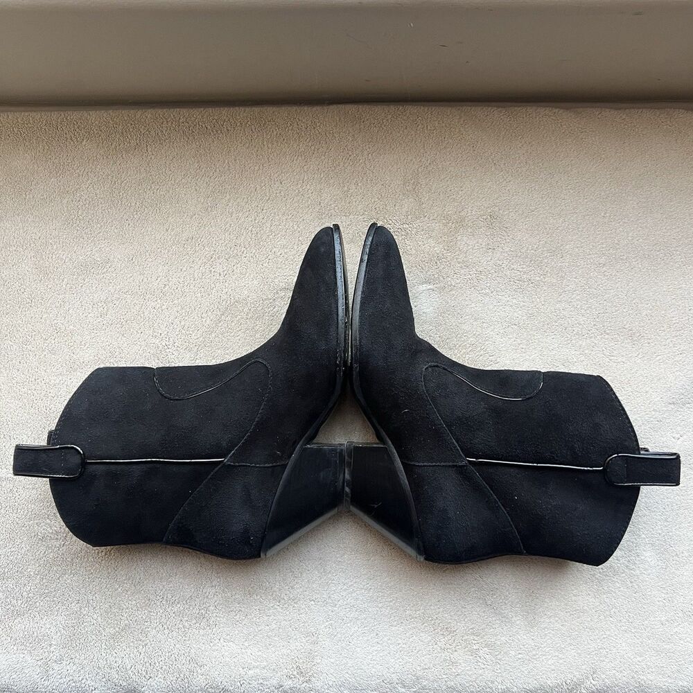 Giuseppe Zanotti Black Suede w/ Patent Leather Trim Western Boots EU 36‎ US 6 - Picture 4 of 16